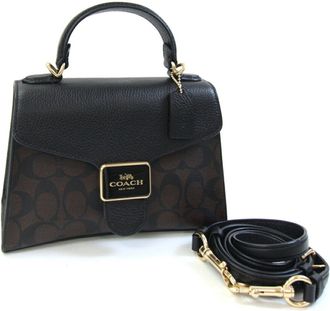 Coach Signature Pvc Leather Handbag Shoulder Bag (Pre-Owned)