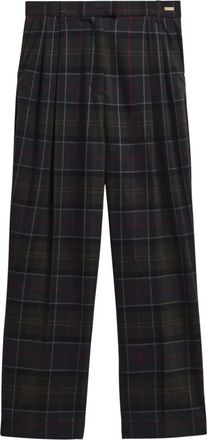 Barbour Delilah Tartan Straight-Leg Broek - Dames - Straight fit broeken - Veelkleurig - L - Katoen - Broeken