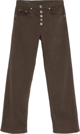 Dondup Jeans, Dames, Bruin, W27, Katoen, Straight Jeans