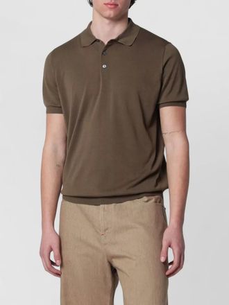 Drumohr short sleeve polo shirt ribbed cuffs