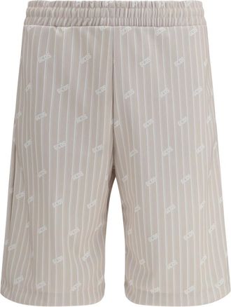 GCDS Light Beige Logo Shorts