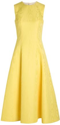 Emilia Wickstead Mara Moir&eacute; Midi Dress - Yellow - 16 (UK16 / XL)