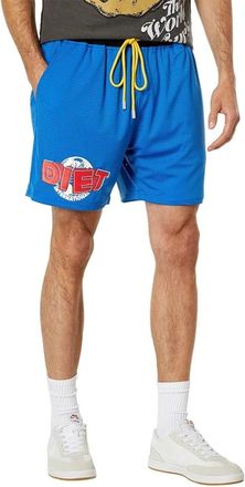 Diet Starts Monday Globe Mesh Shorts Mens Blue Graphic Print Drawstring FROG282