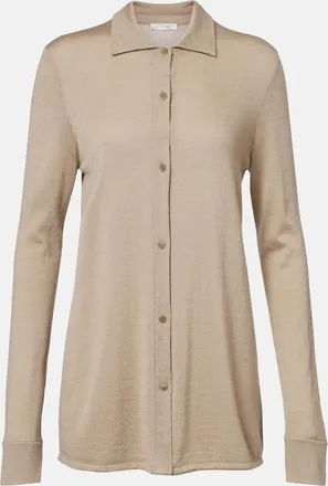 The Row Camisa Ocari en mezcla de cachemir y seda