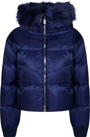 Pinko Piastraia Padded Jacket - Dames - Winterjassen - Blauw - S - Polyester - Jassen
