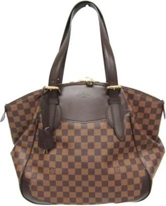 Louis Vuitton Tweedehands Canvas Louis Vuitton tassen - Dames - Vintage Shopper - Bruin - ONE Size - Vintage