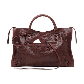 Balenciaga Le City Handbag - Dames - Tassen - Bruin - Maat: ONE Size Katoen