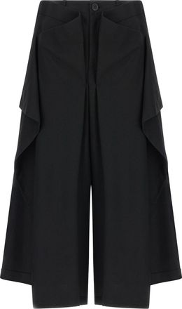 Issey Miyake Black Wool Casual Womens Pants