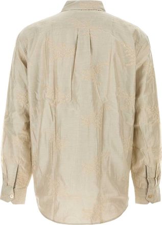 Our Legacy Mens Shirt Beige Exterior Lyocell Polyester