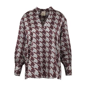 L'autre Chose Avio/Rosso Dames Overhemd - Dames - Blouses - Rood - 2XS - Overhemden