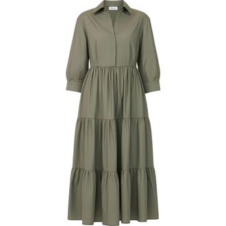 C&acirc;llas Milano Marseille Tiered dress in Olive at Nordstrom, Size 10 It