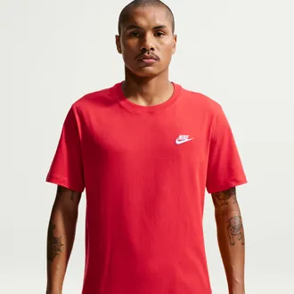 Nike Mens Nike Sportswear Club T-Shirt in Red | AR4997-657