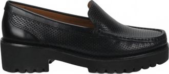 Bruno Menegatti Womens Carrera Leather Loafer In Black