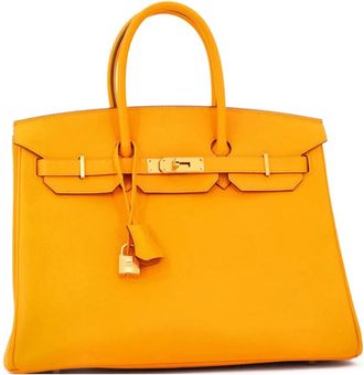 Herm&egrave;s Birkin Handbag Yellow Epsom with Gold Hardware 35 satchel - Geel