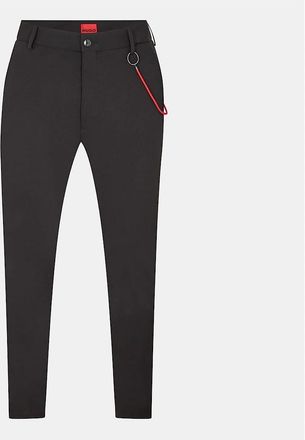 HUGO BOSS Mens Gason214 Chain Solid Patterned Slim Chinos - Black - Size: 30W r