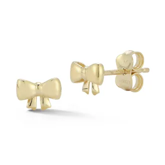 Ember Fine Jewelry 14K Gold Puffed Bow Studs
