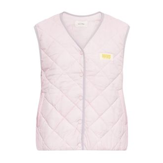 American Vintage Yupibam Quilted Vest - Dames - Bodywarmers - Roze - M/L - Leer - Jassen