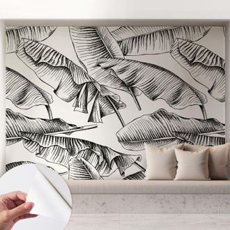 Tulup Fotomurale Adesivo - Parete Decorativa - Decorazione Casa - Stile Moderno Parete - Foglie Di Banano 208x146 Cm