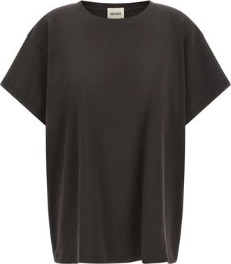 Khaite Winsley T-shirt - Dames - T-shirts - Grijs - S - Katoen - Tops