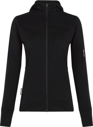 Icebreaker Merino 300 Realfleece Descender L/S Zip Merinojacke f&uuml;r Damen | schwarz