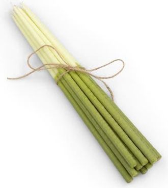 British Colour Standard Thin Taper Candles - Two-Tone - Set of 12 in Pistachio/eau De Nil at Nordstrom