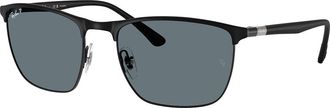 Ray-Ban RB3686 Polarized 186/3R Mens Sunglasses Black Size 57