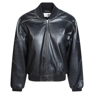 Maison Margiela Jassen, Dames, Zwart, S, Leather Jassen