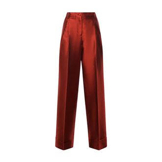 Dolce & Gabbana Wide Trousers - female - Dolce & Gabbana - Wide Trousers - Red - M - Trousers