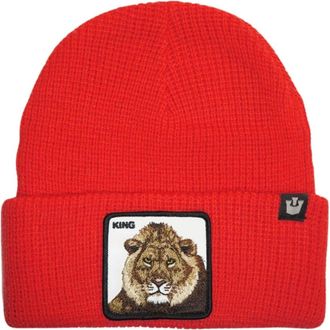 Goorin Brothers Animal Farm Beanie Hat met Front Patch - Dames - Hoeden - Rood - ONE Size - Wol - Accessoires