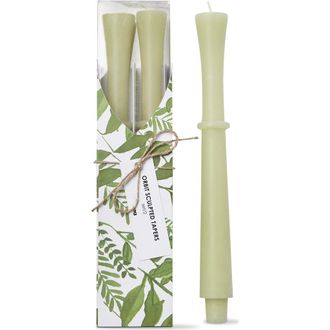 Tag Orbit Sculpted Olive Green Taper Candles Set of 2 at Nordstrom