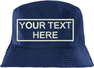 Generic Embroidered Personalised Text Reversible Bucket Hat, Customised Embroidered Bucket Hat, 100% Cotton Drill, Workwear Bucket hat, Casual Wear Bucket hat