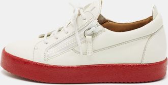 Giuseppe Zanotti White Leather Frankie Low Top Sneakers