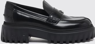 Hogan Mocassino penny H700 in pelle spazzolata con suola dentellata e logo H