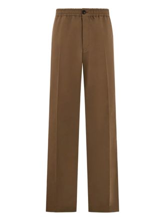 Ferragamo Broek met elastische tailleband en trekkoord - Bruin