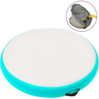 vidaXL Esterilla Inflable De Gimnasia Y Bomba Pvc Verde 100x100x20 Cm Vidaxl