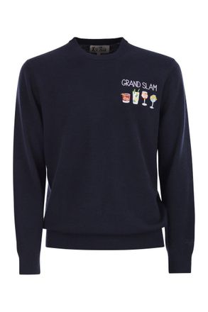 MC2 Saint Barth Heron - Crew Neck Jumper With Embroidery On The Chest