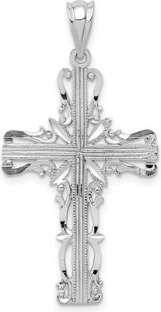 Diamond2Deal 14k White Gold Latin Cross Pendant