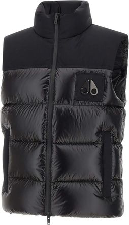 Moose Knuckles logo-plaque gilet - Black