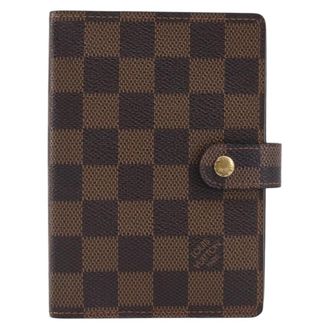 Louis Vuitton Ring Agenda Cover Damier Brown Canvas Briefcase Bag (Pre-Owned)