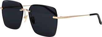 Gucci Stijlvolle zonnebril Gg 1955Sa - Dames - Zonnebrillen - Geel - 60 MM - Accessoires
