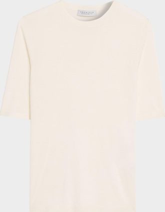 Gabriela Hearst Brunner Short-Sleeve Cashmere-Silk T-Shirt