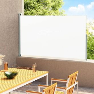 Berkfield Home Patio Retractable Side Awning 220x300 cm Cream in Beige