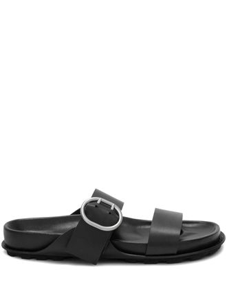 Jil Sander flat sandals - men - Rubber/Calf Leather/Calf Leather - 42 - Black