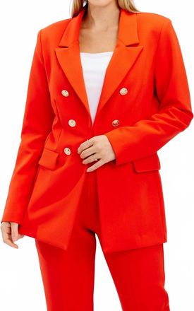 Frank Lyman Design Formal Hip-Length Jacket In Orange