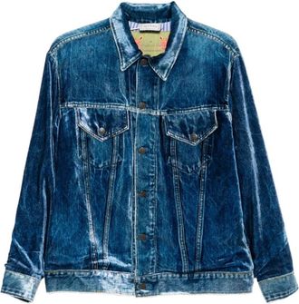 Pierre-Louis Mascia Blauwe Denim Klassieke Jas met Klepzakken - Dames - Spijkerjassen - Blauw - L/Xl - Denim - Jassen