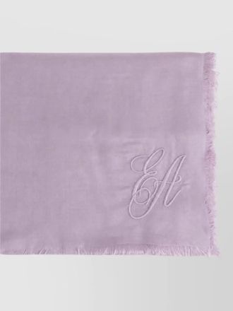 Emporio Armani cashmere blend frayed square scarf
