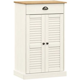 vidaXL Shoe Cabinet vigo White 60x35x96 cm Solid Wood Pine Vidaxl