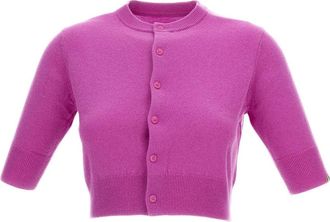 Extreme Cashmere Oleander Pink N.474 Super Little Cropped Cardigan