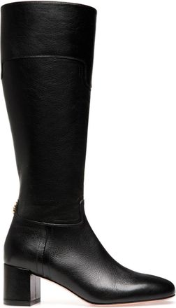 Bally logo-plaque heeled boots - women - Calf Leather/Calf Leather/Calf Leather/Rubber - 38 - Black