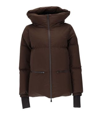 Herno Brown Solid Hood Jacket